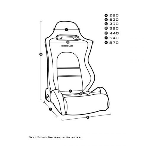 Sport Seat E8 Measurement
